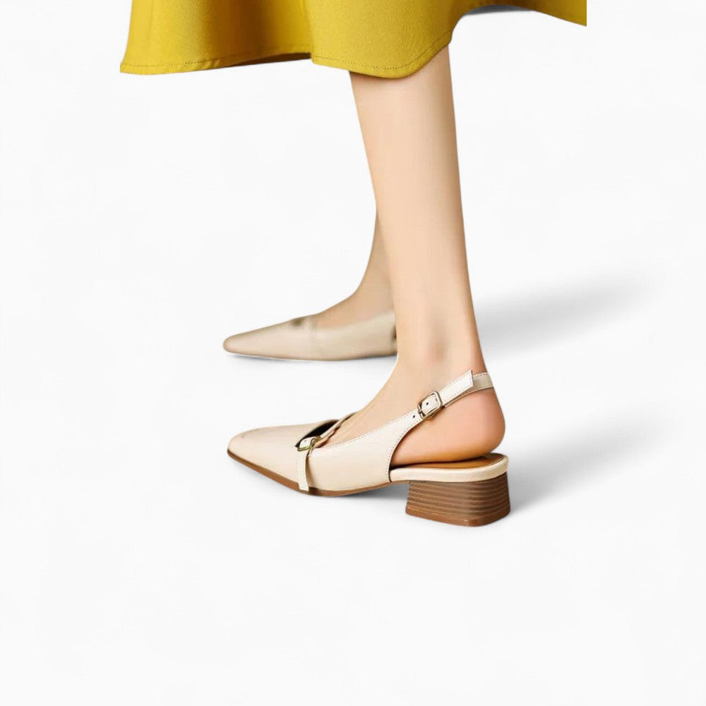 Mocassins Mule À Talons Carrés Pour Femme