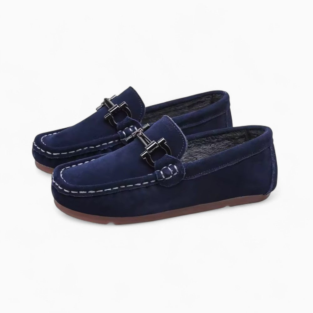 Mocassins Décontractés En Daim Véritable Pour Garçons