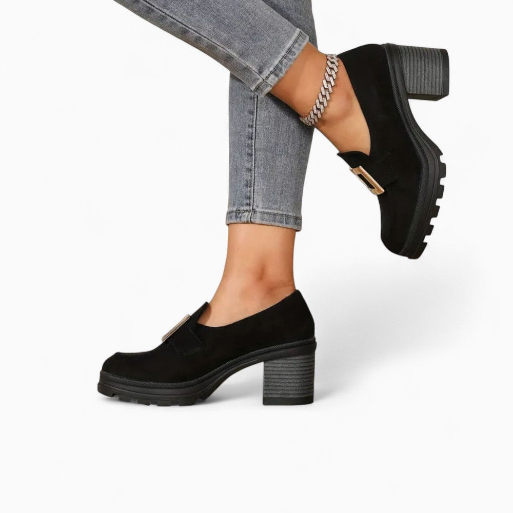 Mocassins À Plateforme Et Chaînettes Argentées Pour Femme