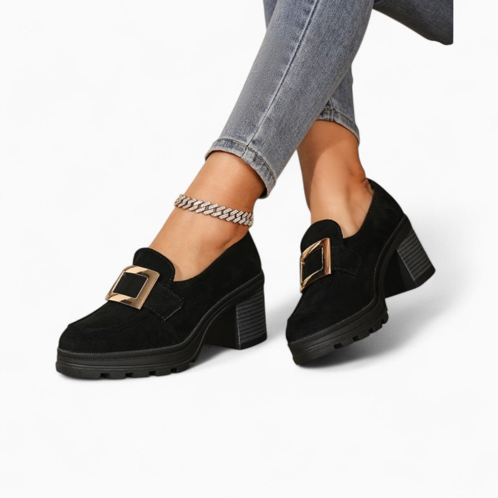 Mocassins À Plateforme Et Chaînettes Argentées Pour Femme