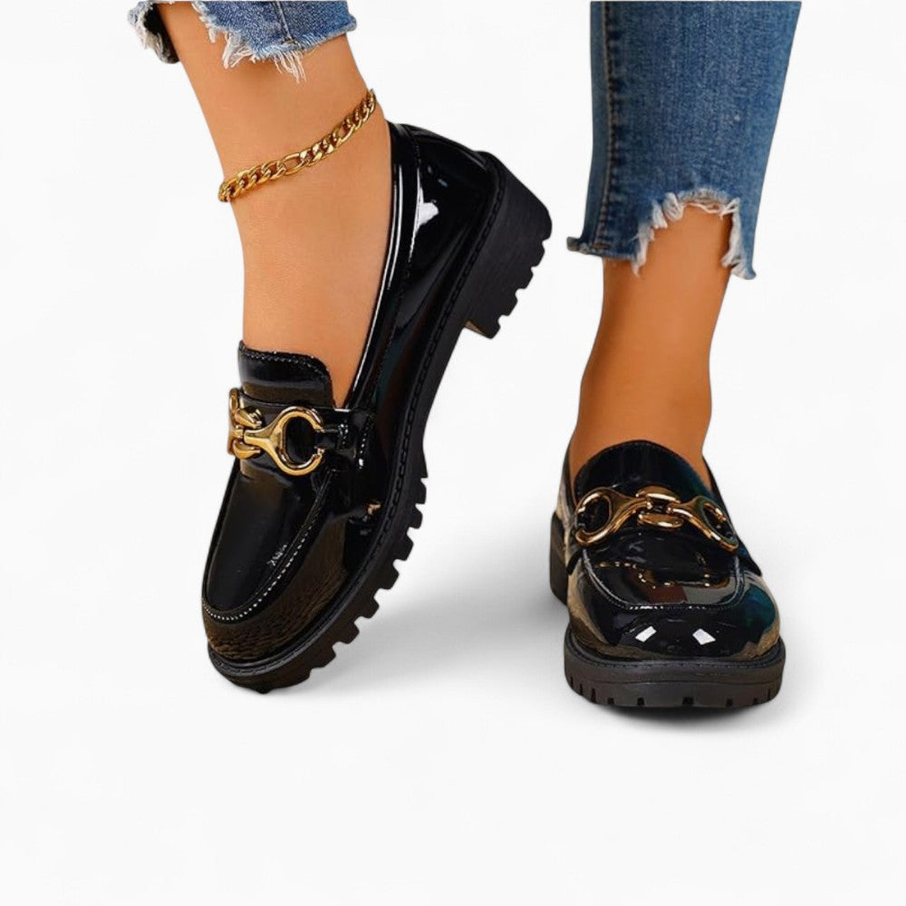 Mocassins À Plateforme De Style Britannique Pour Femme