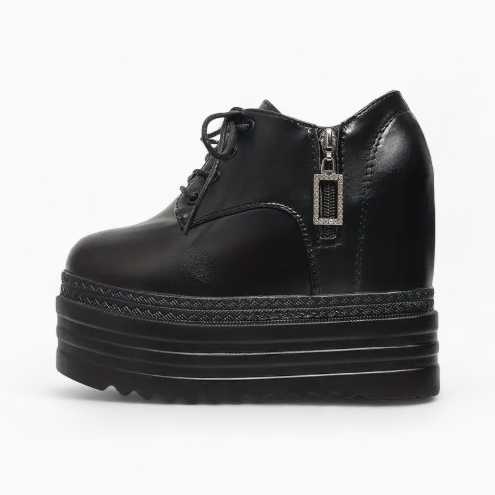 Mocassins À Plateforme Avec Fermeture Éclair Pour Femme