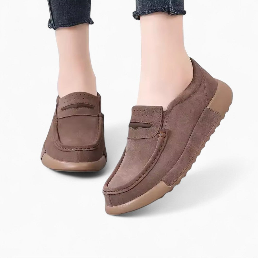 Mocassins À Plateforme Aspect Daim Pour Femme