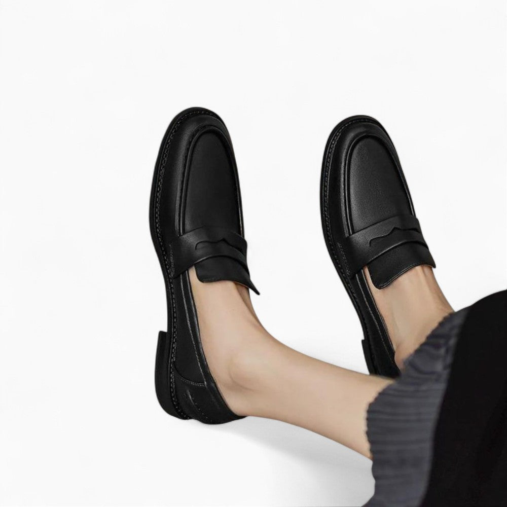 Mocassins À Petit Talon Épais Pour Femme