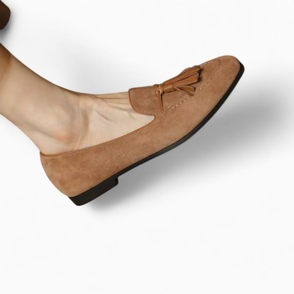 Mocassins À Glands En Daim Véritable Pour Femme
