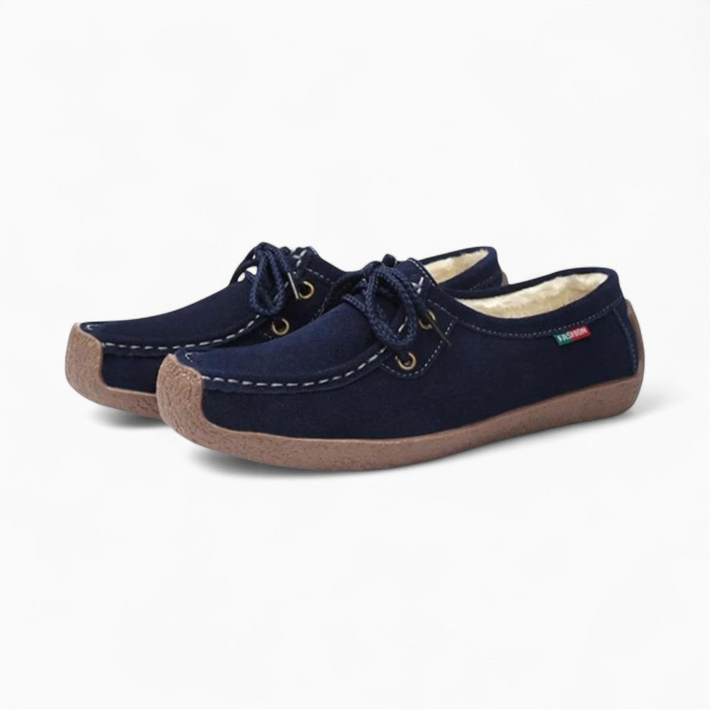 Mocassin En Daim À Lacets Pour Femmes