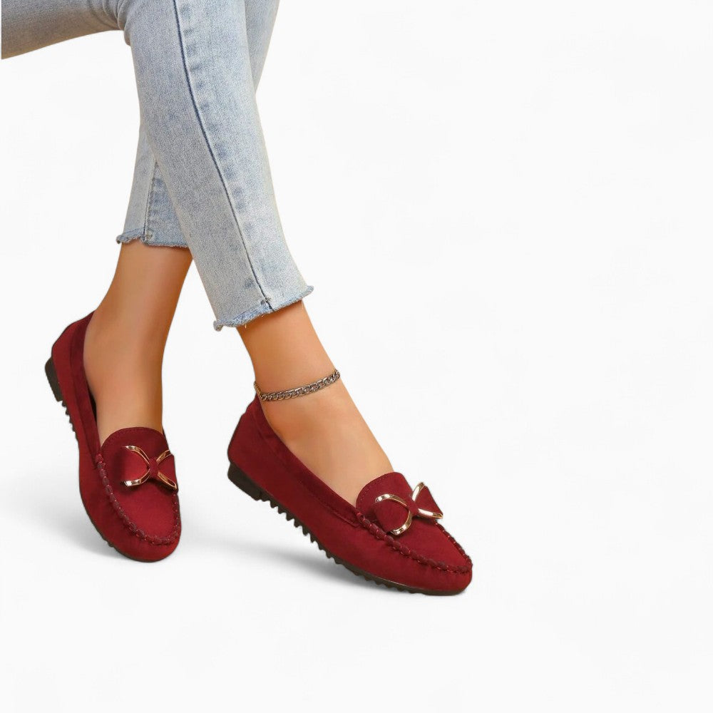 Mocassins Classiques En Daim Pour Femmes