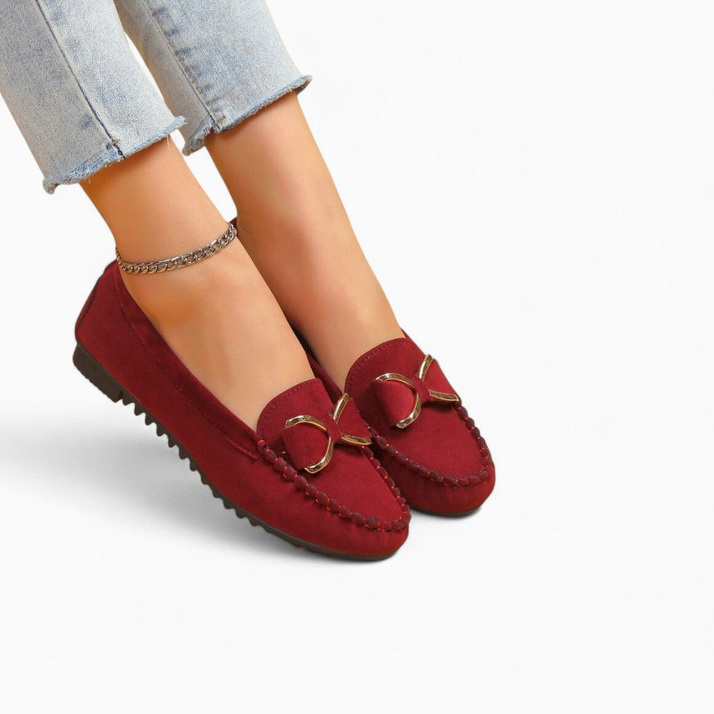 Mocassins Classiques En Daim Pour Femmes