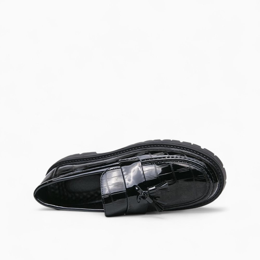 Mocassins Vernis À Plateforme Pour Hommes