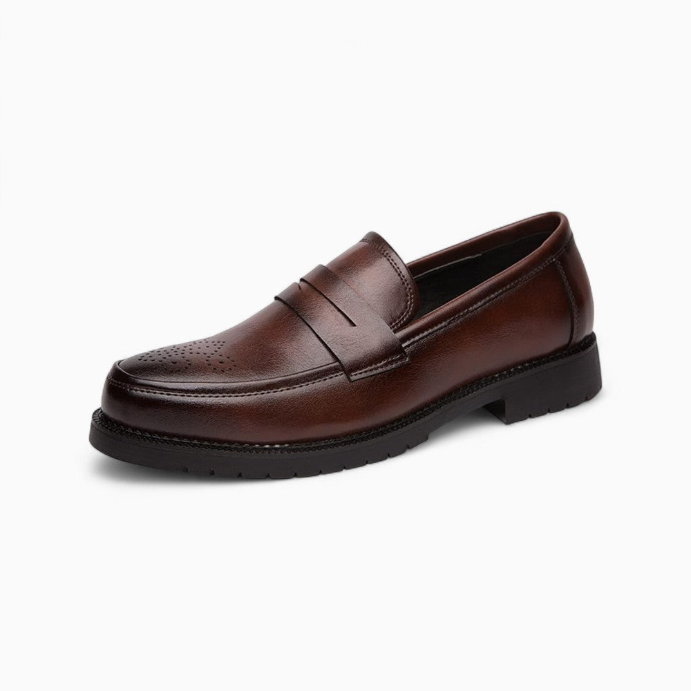 Mocassins Habillés En Cuir Véritable Pour Homme