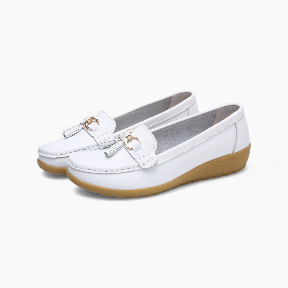 Mocassins Souples En Cuir Véritable Pour Femme