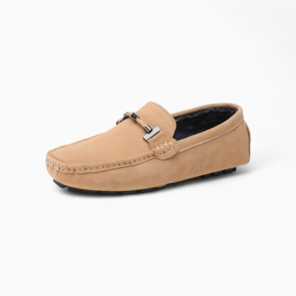 Mocassins D’été En Daim Beige Pour Hommes