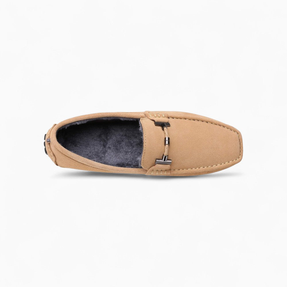 Mocassins D’été En Daim Beige Pour Hommes