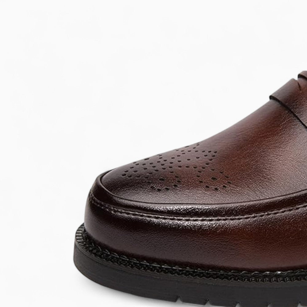Mocassins Habillés En Cuir Véritable Pour Homme