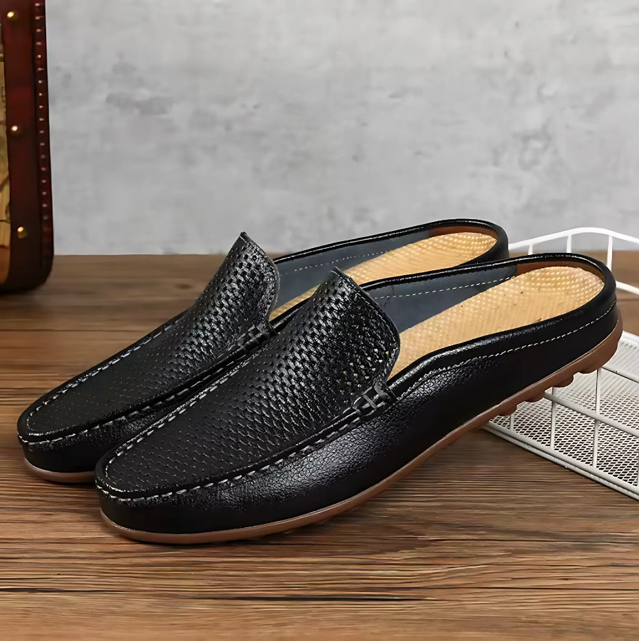 Mules Mocassins Souples En Cuir Synthétique