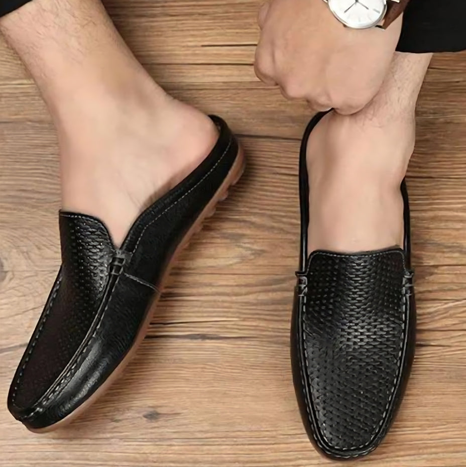 Mules Mocassins Souples En Cuir Synthétique