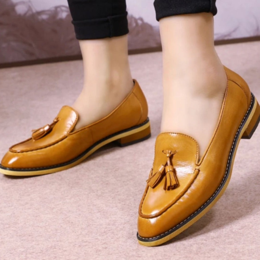 Mocassins Souples Et Élégants En Cuir Véritable Pour Femme