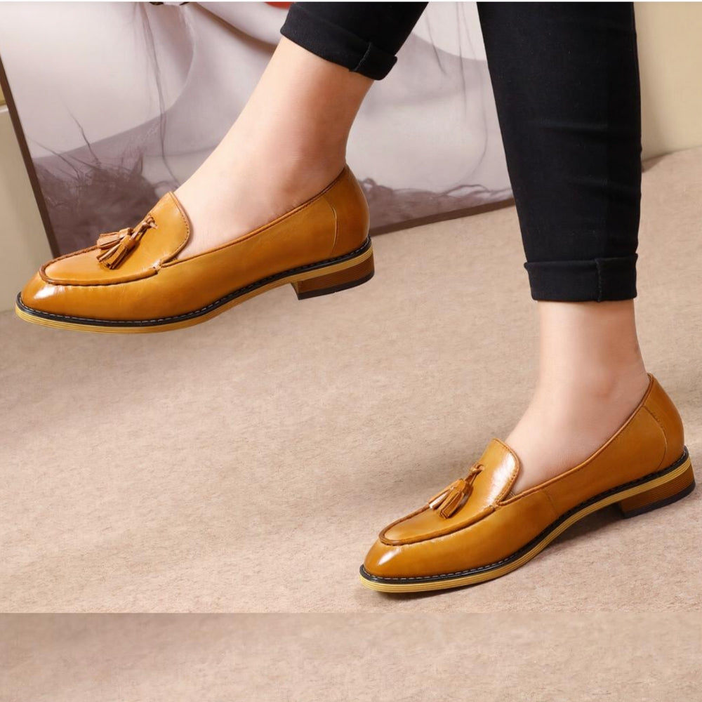 Mocassins Souples Et Élégants En Cuir Véritable Pour Femme