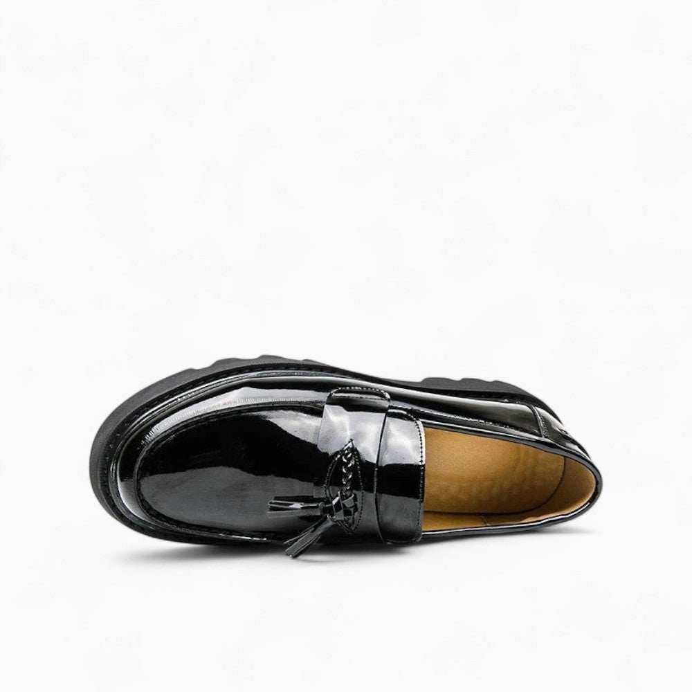 Mocassins Vernis À Plateforme Pour Hommes