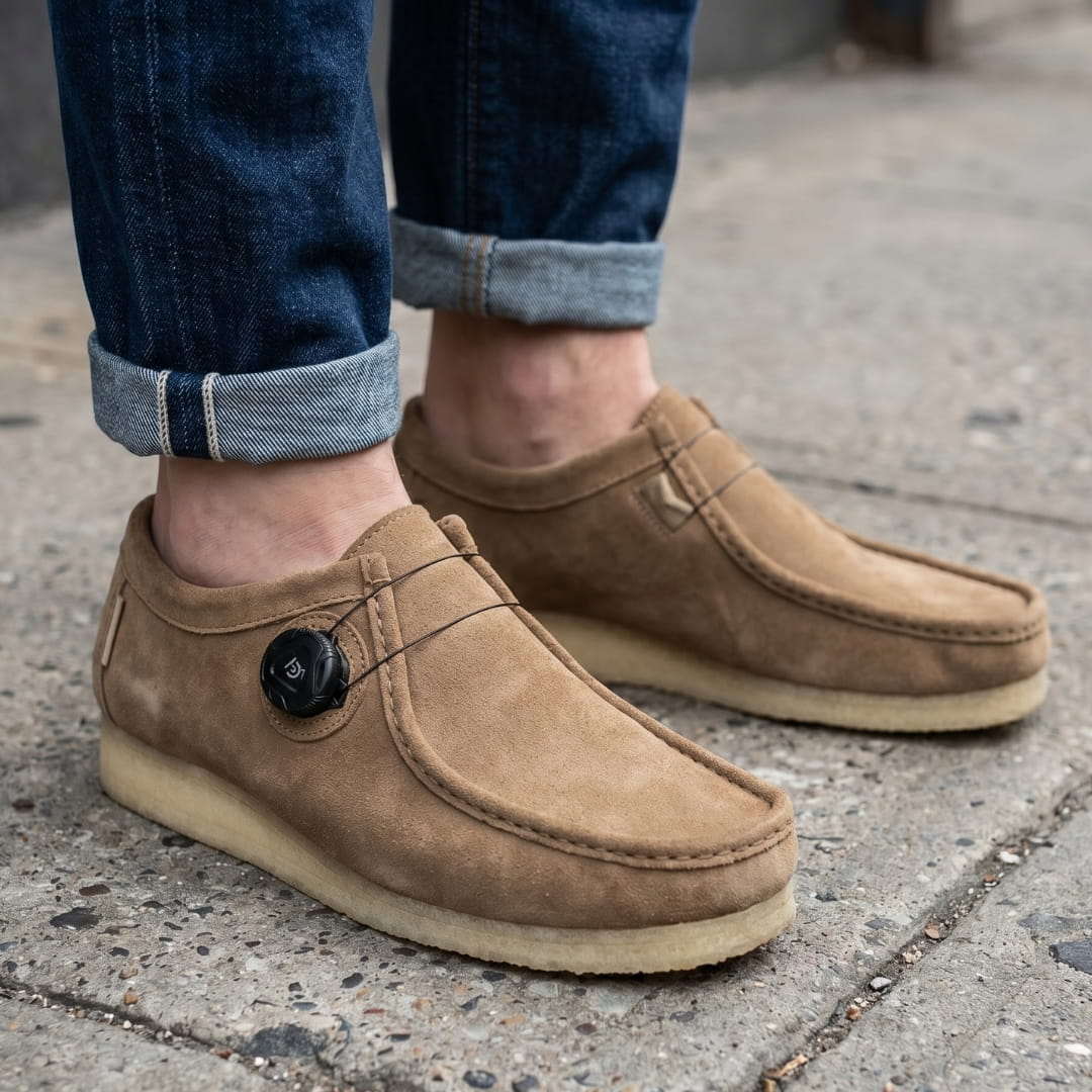 Harrington Mocassins en Daim Premium – Souliers Confort Léger à Ajustement Rapide