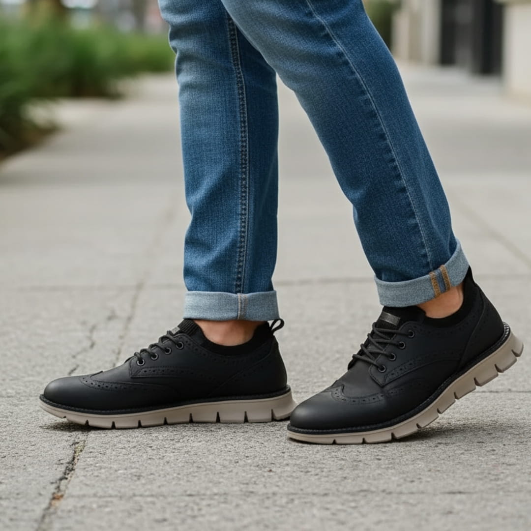 Louis Baskets en Daim Premium – Style Brogue Casual Chic et Respirant