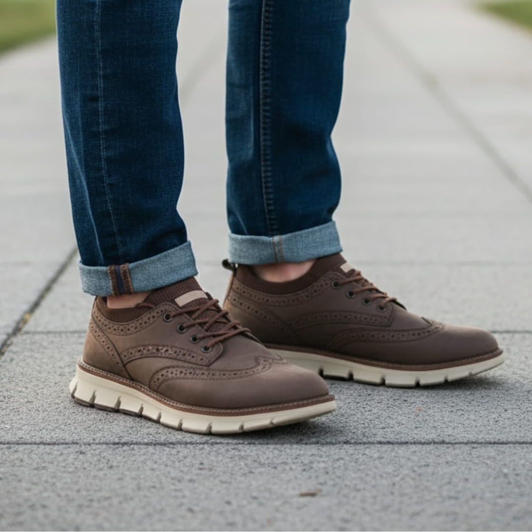 Louis Baskets en Daim Premium – Style Brogue Casual Chic et Respirant