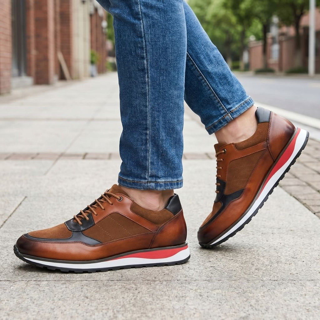 Marcello Sneakers Classiques en Cuir Haut de Gamme – Baskets Confortables Casual