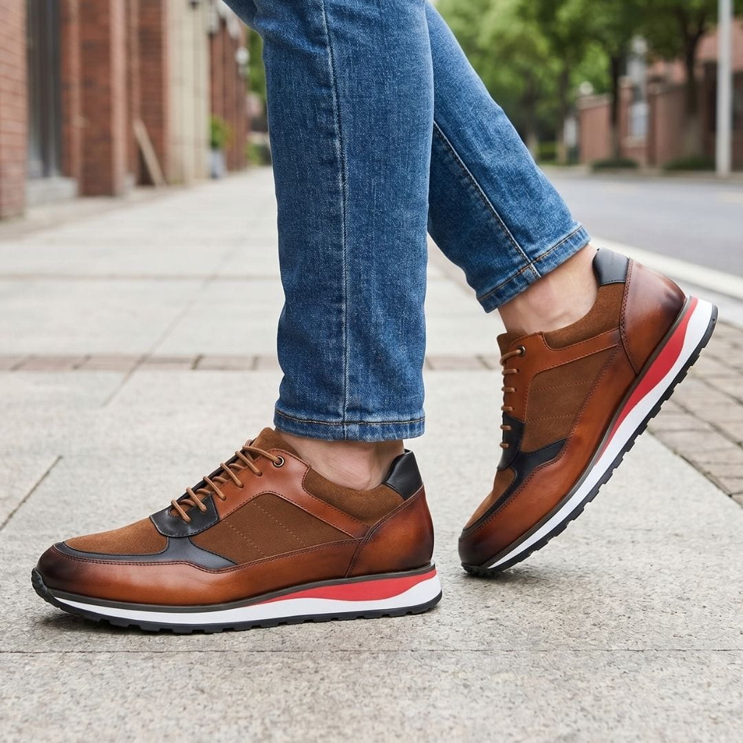 Marcello Sneakers Classiques en Cuir Haut de Gamme – Baskets Confortables Casual