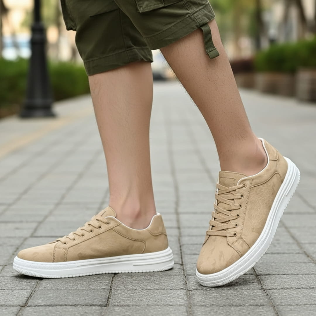 Canyon Sneakers en Cuir Classiques – Baskets Minimalistes Casual à Lacets