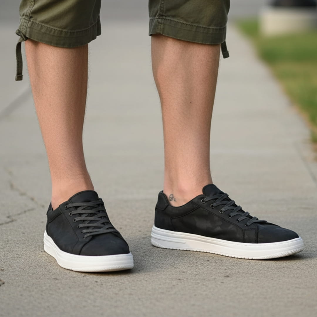 Canyon Sneakers en Cuir Classiques – Baskets Minimalistes Casual à Lacets