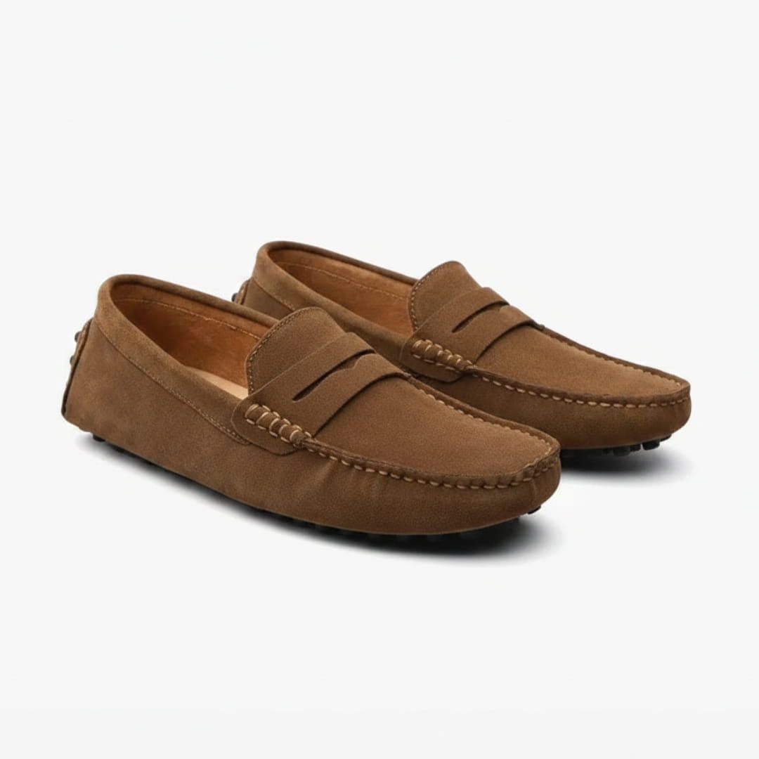 Mathieu Mocassins en Daim – Confort & Stabilité Chaussures À Enfiler Casual