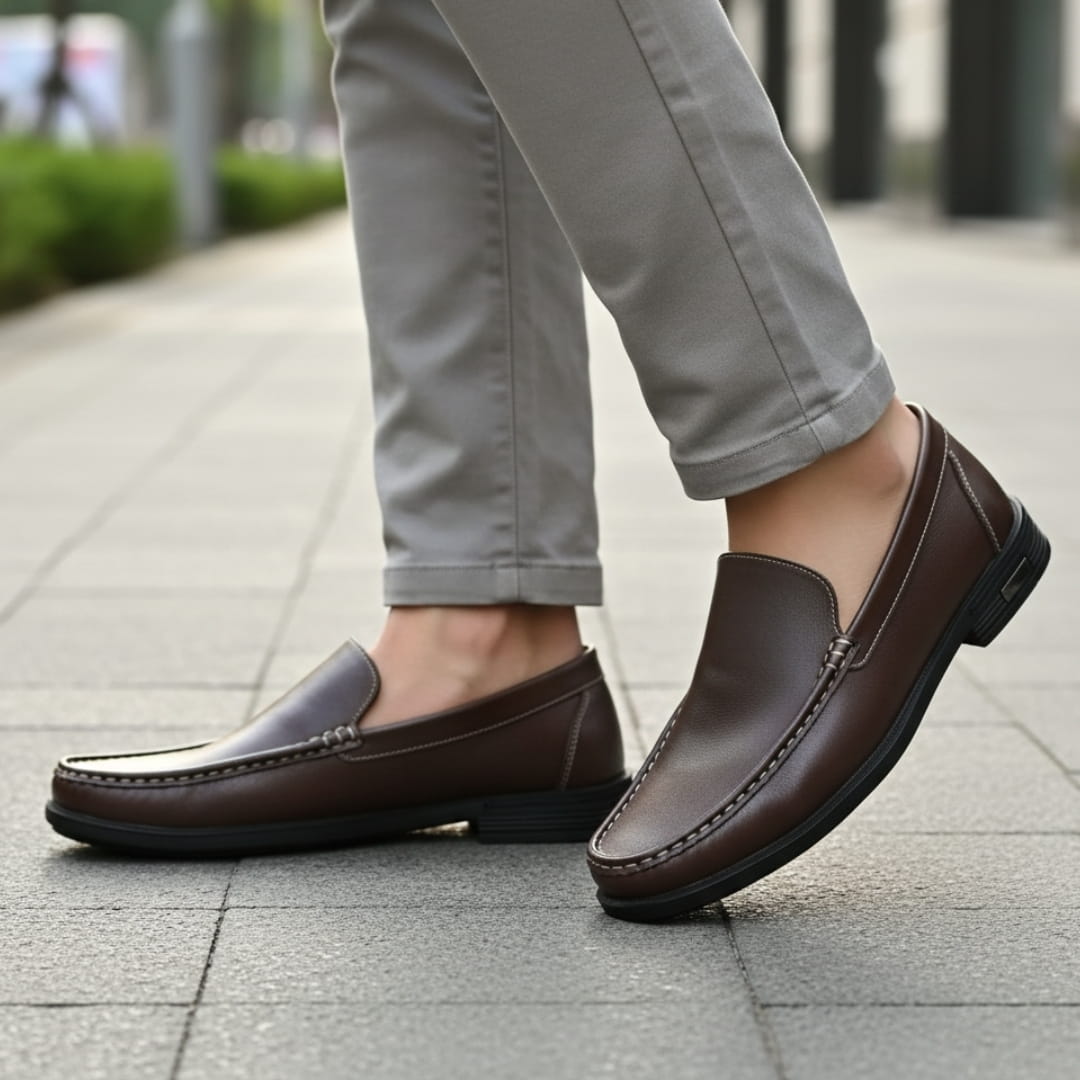 Alberto Mocassins en Cuir – Confort Durable Chaussures À Enfiler Habillées