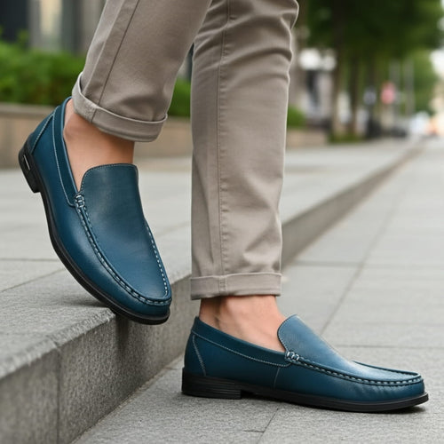 Alberto Mocassins en Cuir – Confort Durable Chaussures À Enfiler Habillées