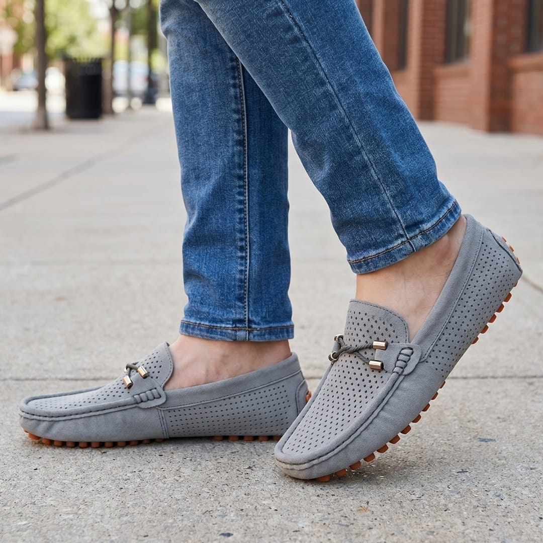 Clément Mocassins Driving en Cuir Souple – Chaussures Légères Casual à Enfiler