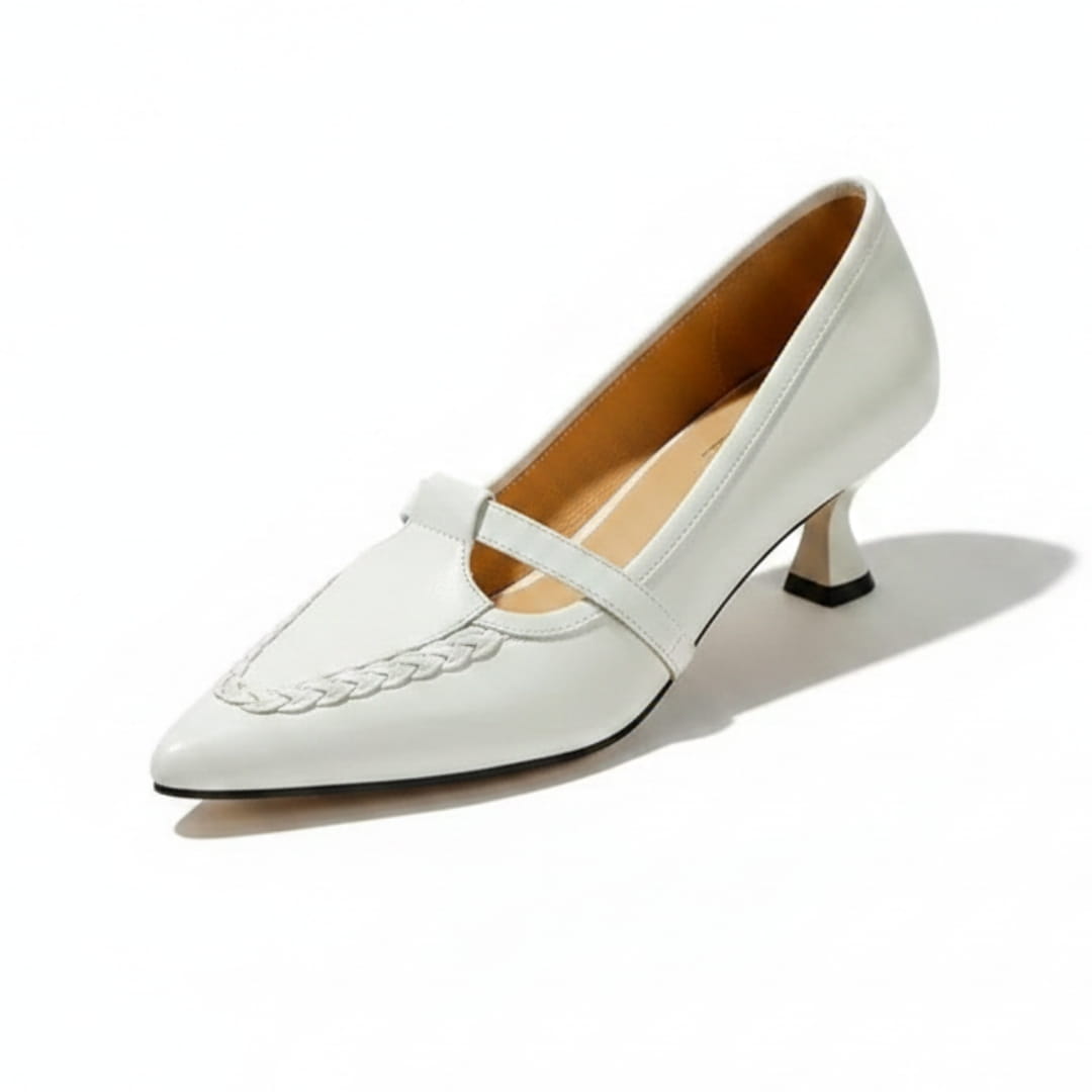 Melissa Escarpins en Cuir – Talon Kitten Confort Bout Pointu