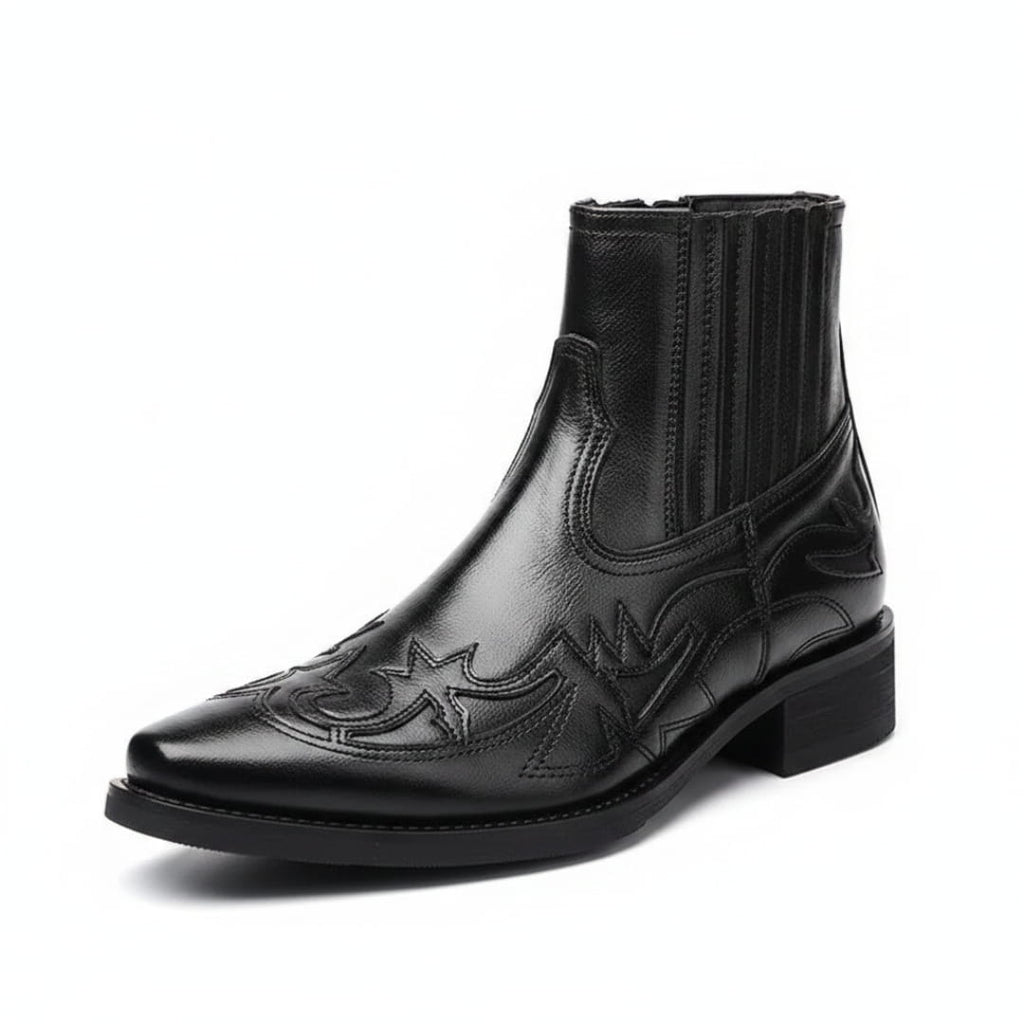Giuseppe Bottes Cheville en Cuir Italien Fait Main Style Vintage Élégant