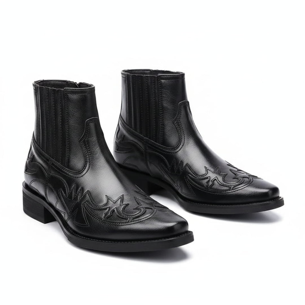 Giuseppe Bottes Cheville en Cuir Italien Fait Main Style Vintage Élégant