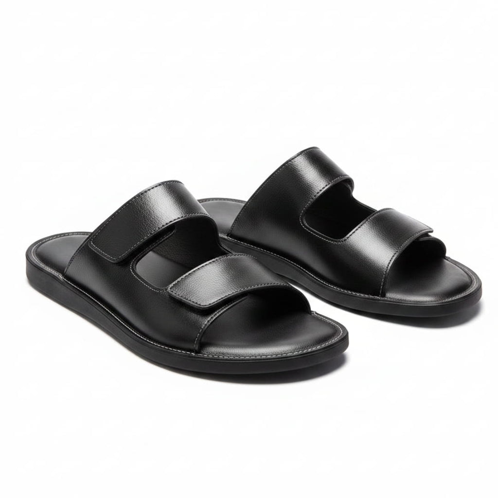 Enzo Sandales en Cuir Ajustables Antidérapantes Confortables pour l’Été