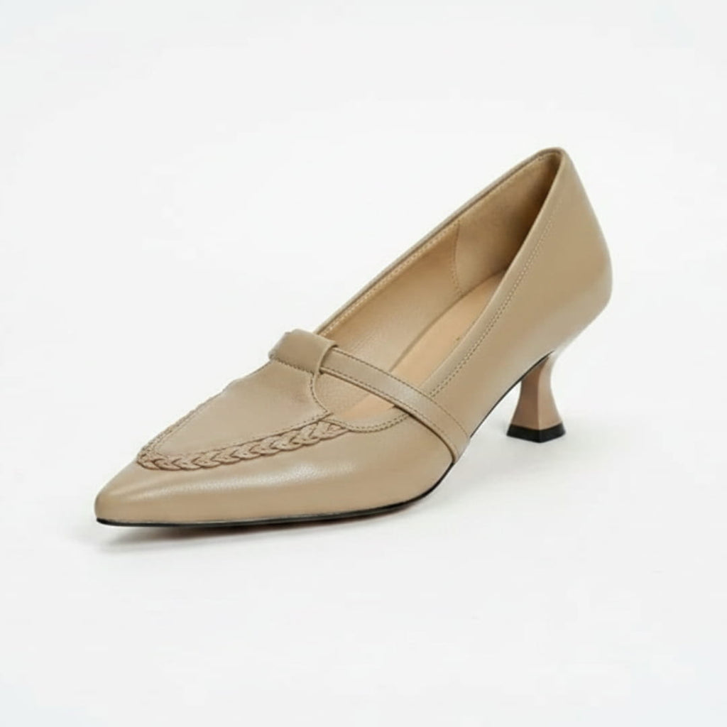 Melissa Escarpins en Cuir – Talon Kitten Confort Bout Pointu