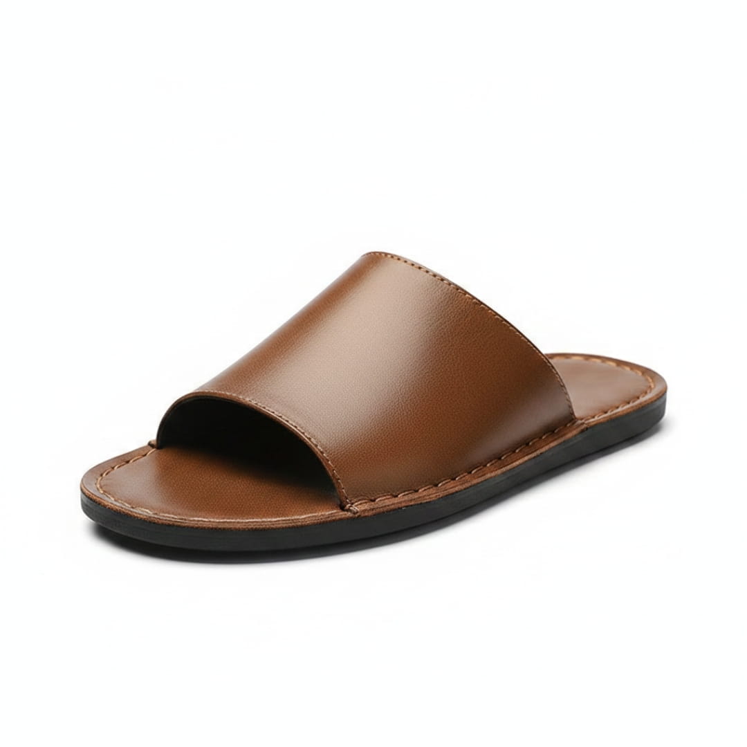 Elio Sandales Slide en Cuir Minimalistes – Mules de Printemps-Été Élégantes à Enfiler