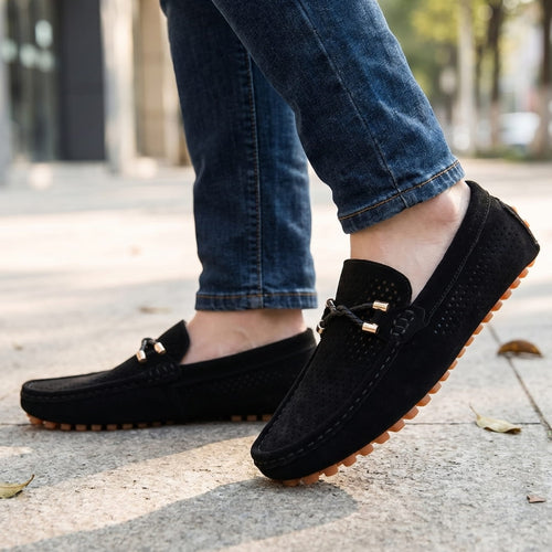 Clément Mocassins Driving en Cuir Souple – Chaussures Légères Casual à Enfiler