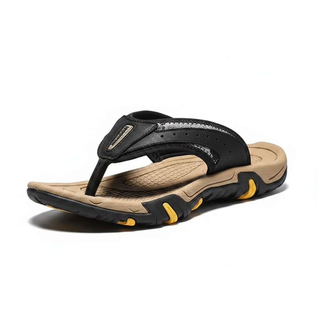 Vittorio Sandales Tongs en Cuir Ergonomiques – Semelle Confort Été Décontracté