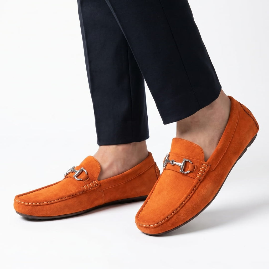 Amalio Mocassins Driving en Daim à Mors – Chaussures Casual Chic Élégantes à Enfiler