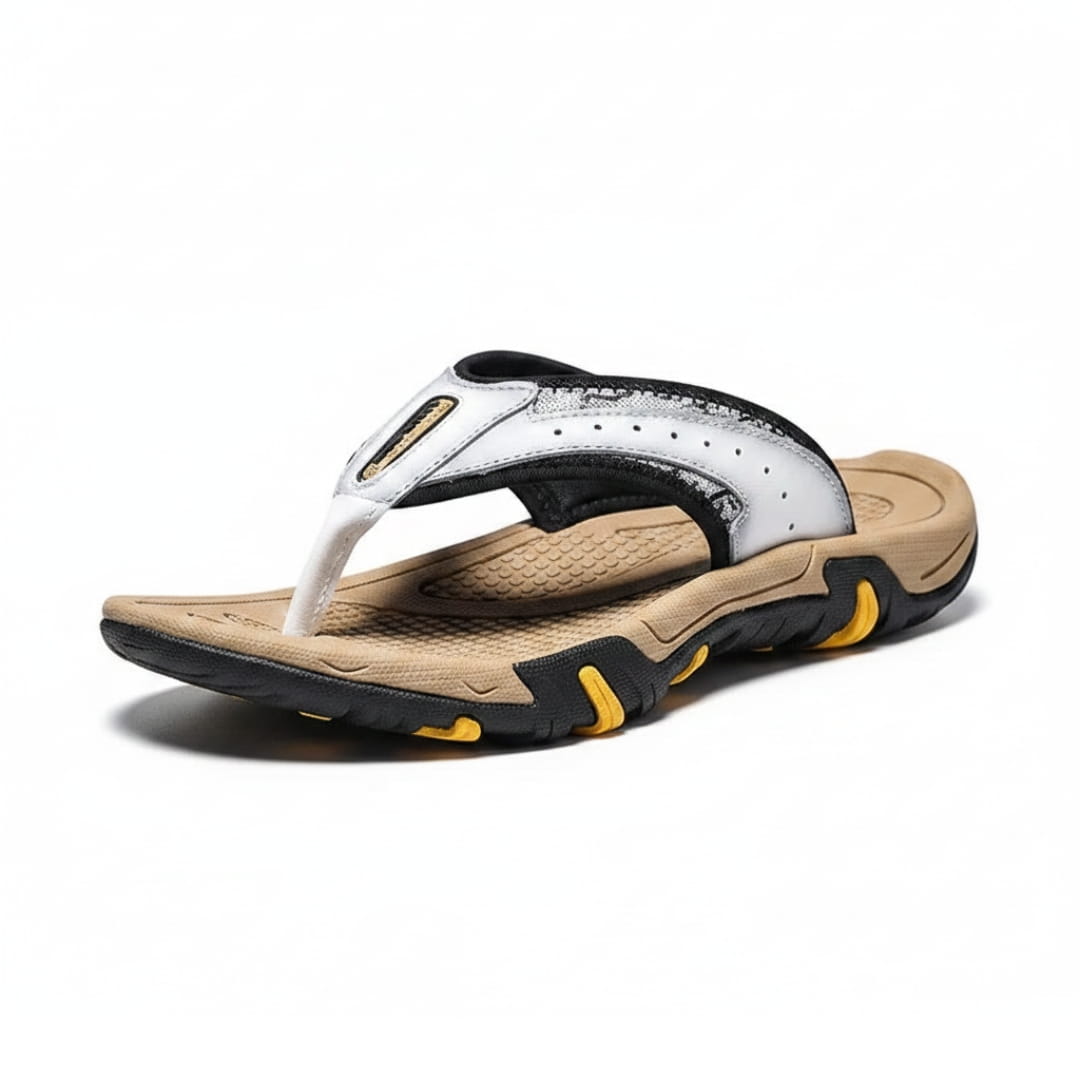 Vittorio Sandales Tongs en Cuir Ergonomiques – Semelle Confort Été Décontracté