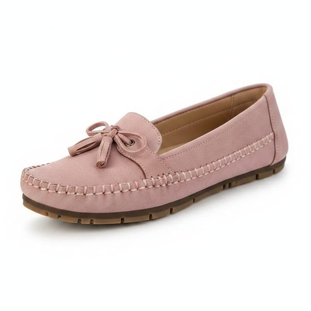 Livia Mocassins en Cuir Souple à Pompons – Chaussures Élégantes Quotidiennes à Enfiler
