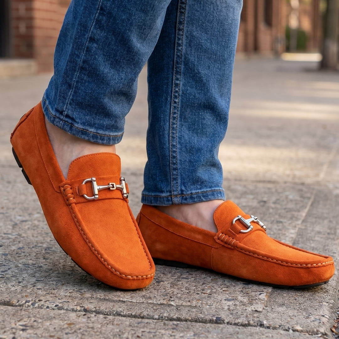 Amalio Mocassins Driving en Daim à Mors – Chaussures Casual Chic Élégantes à Enfiler