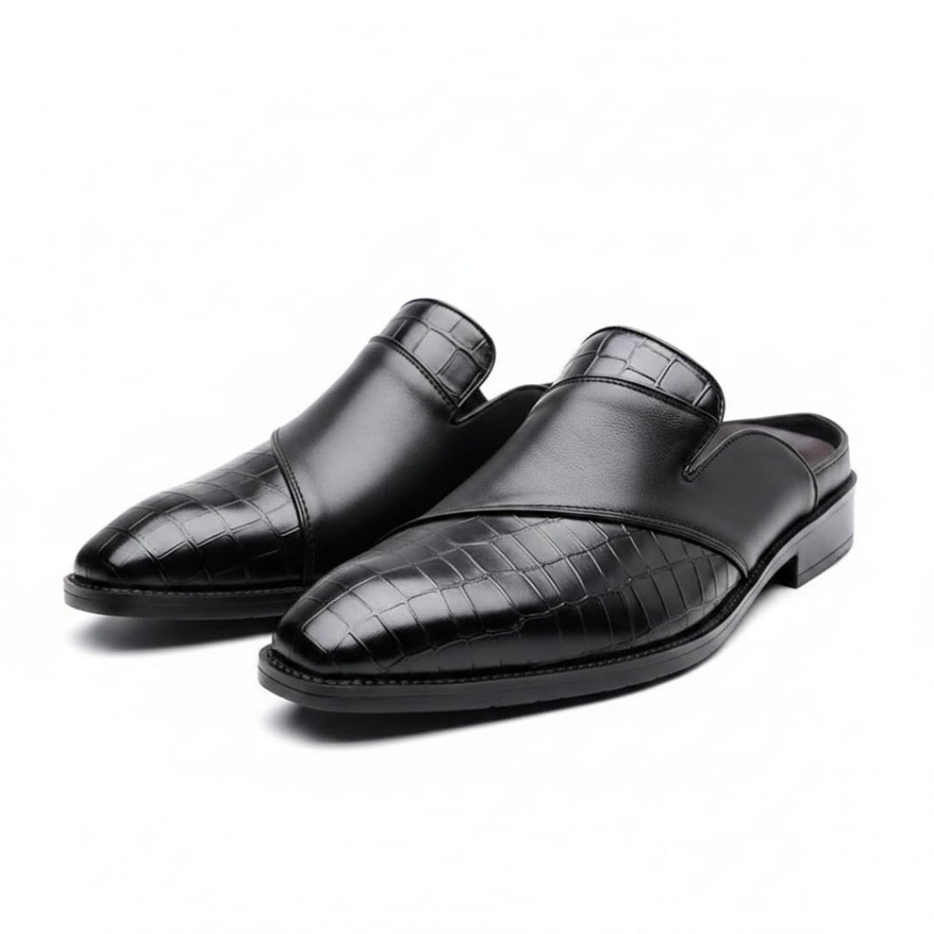 Sandro Mocassins Mules en Cuir – Style Chic Formel Chaussures À Enfiler