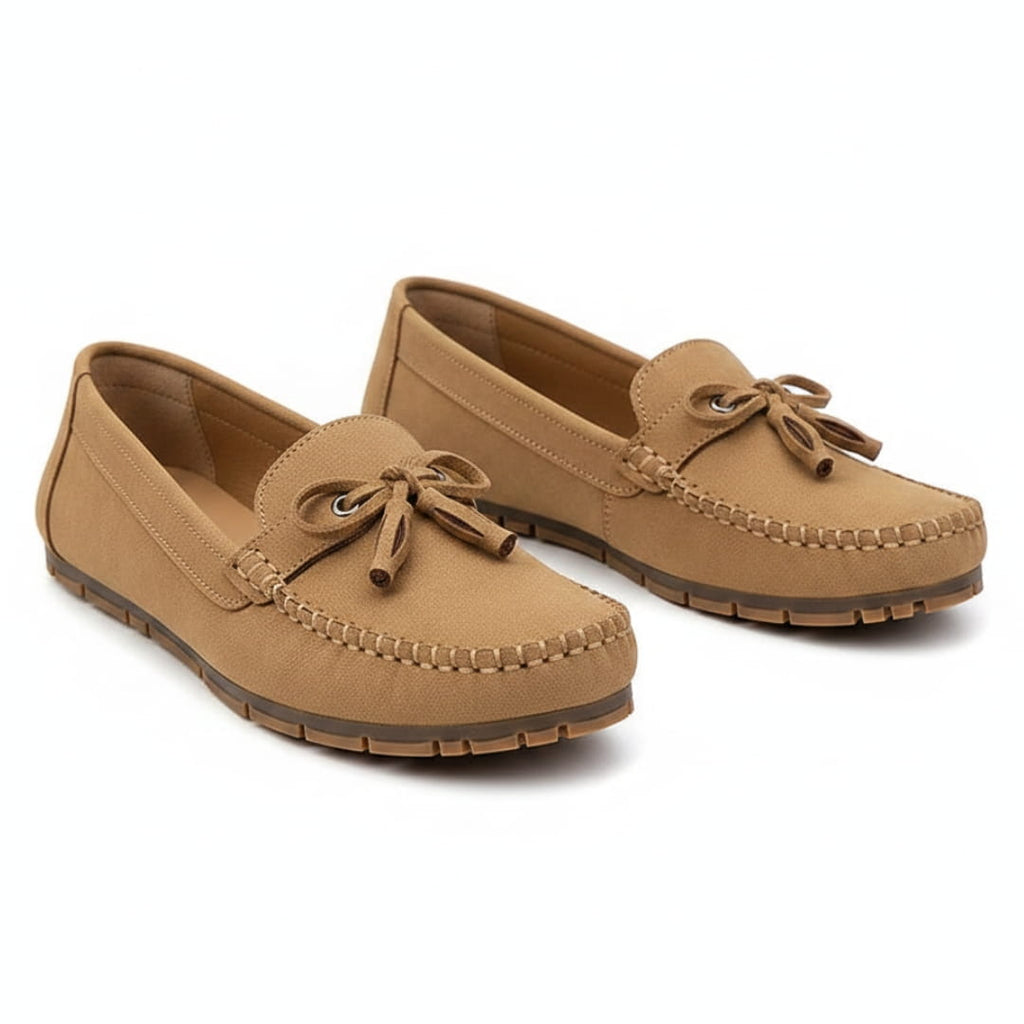 Livia Mocassins en Cuir Souple à Pompons – Chaussures Élégantes Quotidiennes à Enfiler