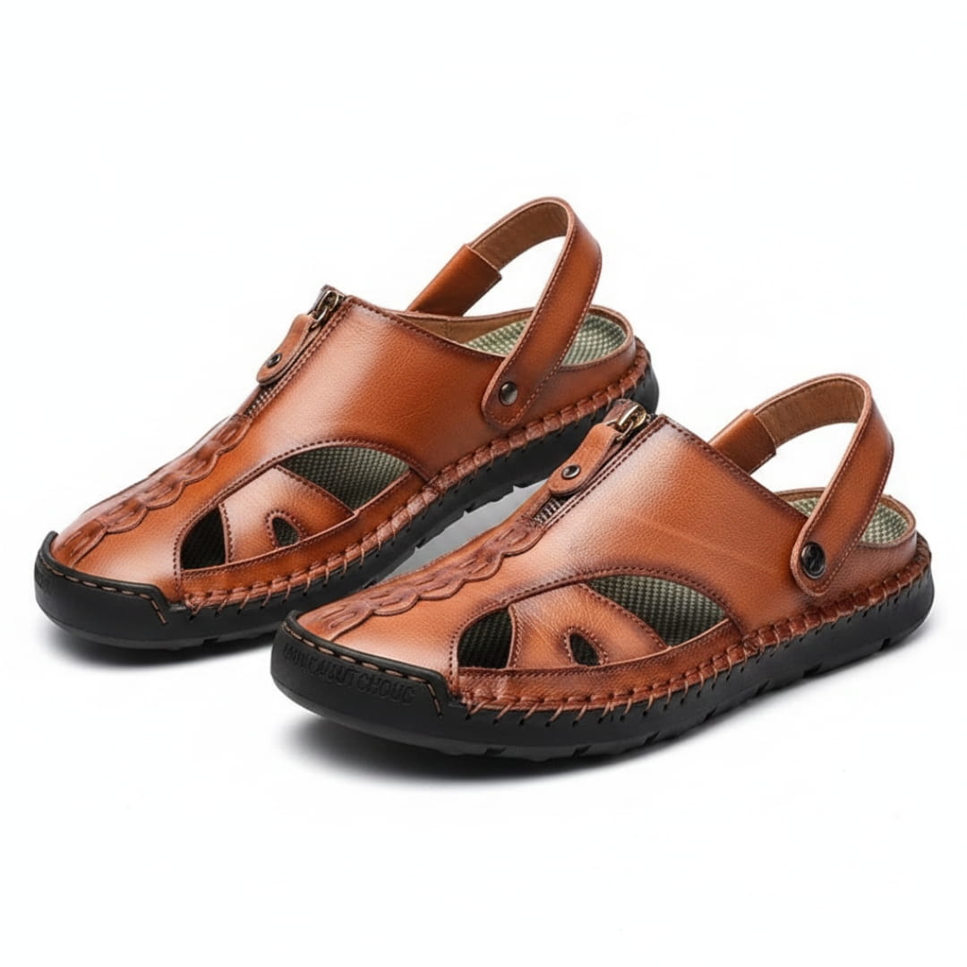 Samuel Sandales Spartiates en Cuir – Semelle Durable Style Outdoor d'Été
