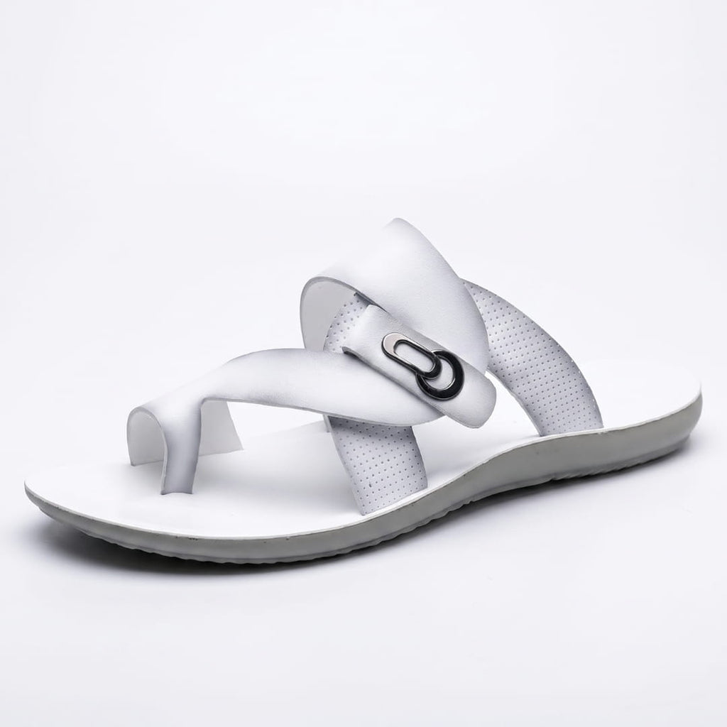 Marceau Sandales en Cuir Lisse à Boucle – Souliers d'Été Minimalistes à Bride Croisée